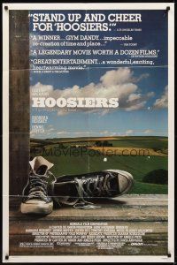 1e368 HOOSIERS 1sh '86 best basketball movie ever, Gene Hackman, Dennis Hopper!