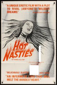 1e370 HOT NASTIES 1sh '76 sexy artwork of Heather Leigh, get them while they're hot!
