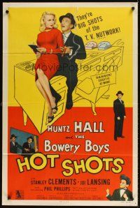 1e372 HOT SHOTS 1sh '56 Huntz Hall & The Bowery Boys, sexy Joi Lansing!
