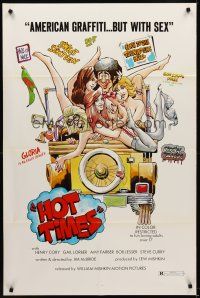 1e374 HOT TIMES 1sh '74 William Mishkin's American Graffiti with sex, wacky artwork!