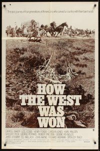 1e377 HOW THE WEST WAS WON 1sh R70 John Ford epic, Debbie Reynolds, Gregory Peck & all-star cast!