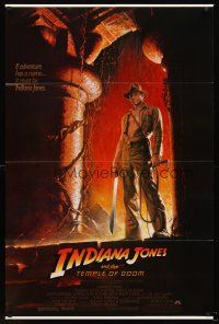 1e399 INDIANA JONES & THE TEMPLE OF DOOM border style 1sh '84 art of Harrison Ford by Bruce Wolfe!