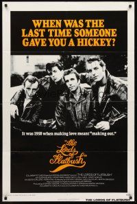 1e502 LORDS OF FLATBUSH int'l 1sh '74 cool portrait of Fonzie, Rocky, & Perry as greasers in leather