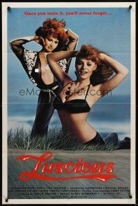 1e516 LUSCIOUS 1sh '80 Samantha Fox & Lisa DeLeeux are sexy redheads, x-rated!