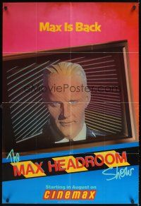1e562 MAX HEADROOM SHOW TV 1sh '86 cool image of Matt Frewer in the title role!