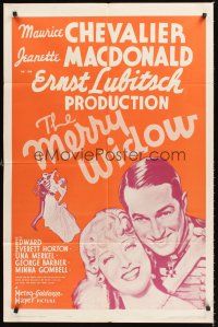 1e570 MERRY WIDOW 1sh R62 Maurice Chevalier, Jeanette MacDonald, Ernst Lubitsch!