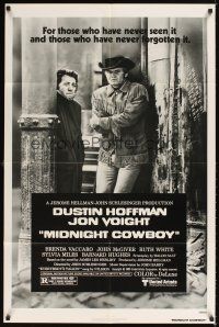 1e575 MIDNIGHT COWBOY 1sh R80 Dustin Hoffman, Jon Voight, John Schlesinger!
