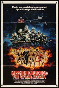 1e586 MISSION GALACTICA: THE CYLON ATTACK int'l 1sh '78 great sci-fi artwork by Robert Tanenbaum!