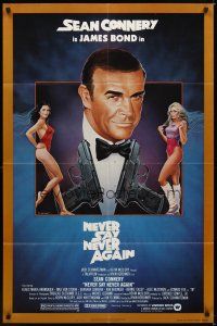 1e613 NEVER SAY NEVER AGAIN 1sh '83 art of Sean Connery as James Bond 007 by Obrero!