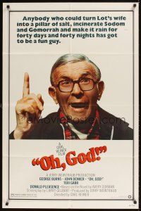 1e630 OH GOD 1sh '77 directed by Carl Reiner, great super close up of wacky George Burns!