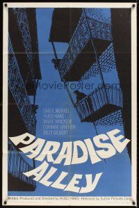 1e657 PARADISE ALLEY 1sh '62 starring & directed by Hugo Haas, Carol Morris!