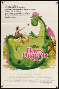 1e668 PETE'S DRAGON 1sh R84 Walt Disney, Helen Reddy, colorful art of Pete & Elliott!