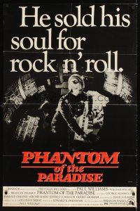 1e670 PHANTOM OF THE PARADISE studio style B 1sh '74 Brian De Palma, he sold his soul for rock n' roll!