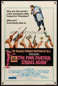 1e671 PINK PANTHER STRIKES AGAIN style B 1sh '76 Peter Sellers is Inspector Clouseau, Geoffrey art!