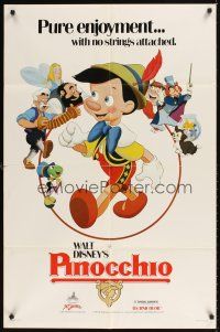 1e672 PINOCCHIO 1sh R84 Disney classic fantasy cartoon about a wooden boy who wants to be real!