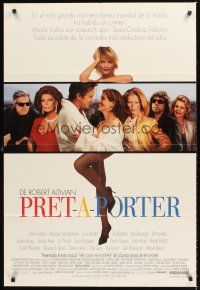 1e687 PRET-A-PORTER Spanish/U.S. 1sh '94 Robert Altman, Sophia Loren, Julia Roberts, sexy Kim Basinger!