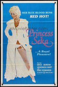 1e689 PRINCESS SEKA 1sh '80 her blue blood runs red hot, a royal pleasure!