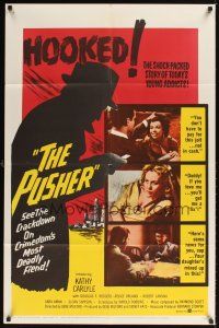 1e700 PUSHER 1sh '59 Harold Robbins early drug movie, Daddy, if you love me you'll get me a fix!