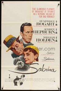 1e740 SABRINA 1sh R62 Audrey Hepburn, Humphrey Bogart, William Holden, Billy Wilder