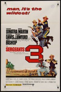 1e763 SERGEANTS 3 1sh R68 John Sturges, Frank Sinatra, Rat Pack parody of Gunga Din!