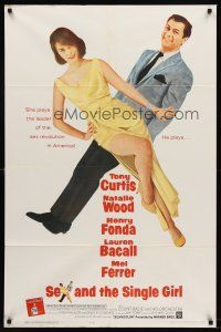 1e767 SEX & THE SINGLE GIRL 1sh '65 great full-length image of Tony Curtis & sexiest Natalie Wood!