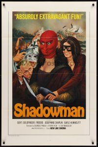 1e769 SHADOWMAN 1sh '75 Nuits rouges, art from wacky Georges Franju mystery!
