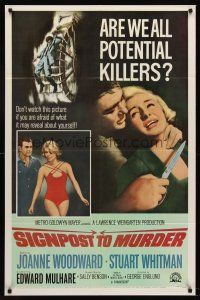 1e781 SIGNPOST TO MURDER 1sh '65 Joanne Woodward, Stuart Whitman, are we all potential killers?