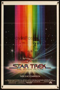 1e818 STAR TREK advance 1sh '79 cool art of William Shatner & Leonard Nimoy by Bob Peak!