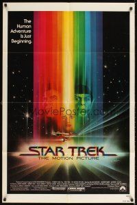 1e817 STAR TREK 1sh '79 cool art of William Shatner & Leonard Nimoy by Bob Peak!