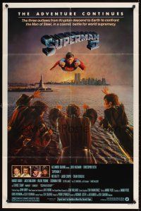 1e833 SUPERMAN II 1sh '81 Christopher Reeve, Terence Stamp, battle over New York City!