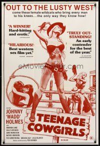 1e858 TEENAGE COWGIRLS 1sh '73 John Holmes goes to the lusty West for sexy female wildcats!