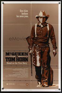 1e892 TOM HORN 1sh '80 they couldn't bring enough men to bring Steve McQueen down!