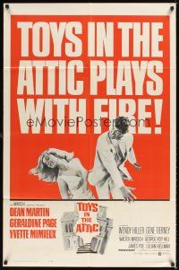 1e897 TOYS IN THE ATTIC 1sh '63 Yvette Mimieux, Dean Martin, Geraldine Page, it plays with fire!