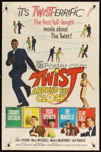 1e906 TWIST AROUND THE CLOCK 1sh '62 Chubby Checker in the first full-length Twist movie!
