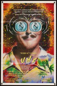 1e911 UHF 1sh '89 Victoria Jackson, Michael Richards, great wacky Weird Al Yankovic image!