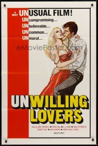 1e917 UNWILLING LOVERS 1sh '77 uncompromising, unbelievable, great art of very sexy Jody Maxwell!