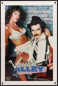 1e923 VASELINE ALLEY video/theatrical 1sh '85 sexy Barbi Dahl in lingerie & Burt Drenolds w/gun!