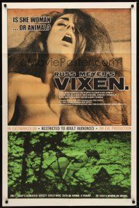 1e939 VIXEN 1sh '68 classic Russ Meyer, sexy naked Erica Gavin, is she woman or animal?