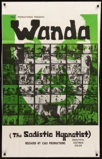 1e943 WANDA, THE SADISTIC HYPNOTIST 1sh '69 sexy Katharine Shubeck in title role!