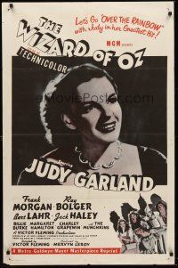 1e977 WIZARD OF OZ 1sh R58 Victor Fleming, Judy Garland all-time classic!