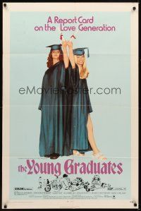 1e992 YOUNG GRADUATES 1sh '71 Patricia Wymer, teen rebels proudly displaying diplomas!