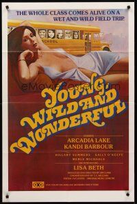 1e995 YOUNG, WILD & WONDERFUL 1sh '80 Arcadia Lake, Kandi Barbour, sexy artwork!