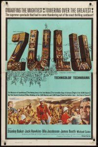 1e999 ZULU int'l 1sh '64 Stanley Baker & Michael Caine classic, dwarfing the mightiest!