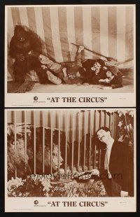 1f895 AT THE CIRCUS 2 LCs R75 Groucho & Marx Brothers w/ape & lion!