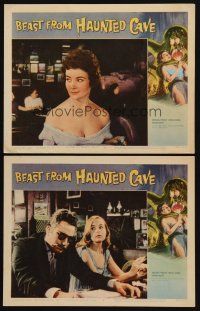 1f898 BEAST FROM HAUNTED CAVE 2 LCs '59 Roger Corman, Michael Forest, Sheila Carol, horror!
