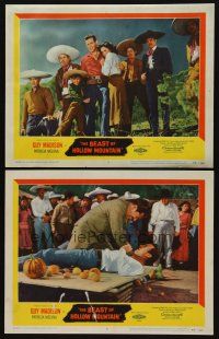 1f899 BEAST OF HOLLOW MOUNTAIN 2 LCs '56 Guy Madison, Patricia Medina & guys in cool Mexican hats!