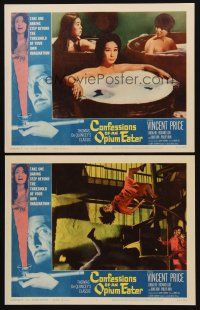 1f911 CONFESSIONS OF AN OPIUM EATER 2 LCs '62 sexy girls in bath & falling from balcony!