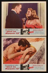 1f926 GIRL IN ROOM 13 2 LCs '60 Brian Donlevy, sexy Andrea Baynard, love and murder!