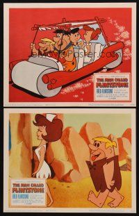 1f948 MAN CALLED FLINTSTONE 2 LCs '66 Hanna-Barbera, Fred, Barney, cartoon spy spoof!