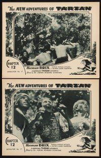 1f959 NEW ADVENTURES OF TARZAN 2 chapter 12 LCs '35 Bruce Bennett jungle serial, Operator No. 17!